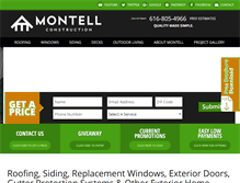 Tablet Screenshot of montellconstruction.com